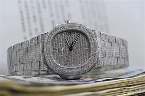 diamond patek philippe nautilus replica|patek philippe nautilus full diamond.